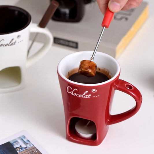 130ML Fondue Mug Chocolate Melting Cup Coffee